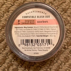 NWOT bareMinerals Compatible Blush Duo